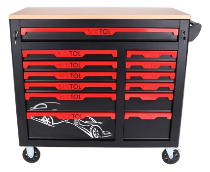 Dielenský vozík s náradím MECHANIC TROLLEY TITAN 1559, 13 zásuviek, 1559 ks náradia