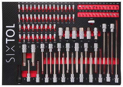 Modul s náradím do dielenského vozíka MECHANIC TOOL TRAY 2, 102 ks