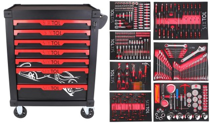 Dielenský vozík na náradie MECHANIC TROLLEY KEVIN 326, 7 zásuviek, 326 ks náradia