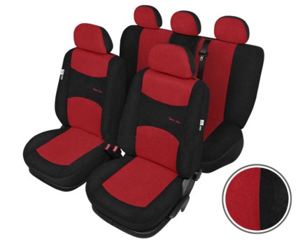 Autopoťahy SPORT LINE + Standard, červenočierne