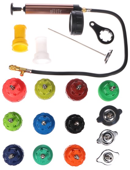 Sada na testovanie chladiaceho systému MECHANIC COOLING TESTER 18, 0-2,5bar, 18ks