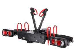 Nosič bicyklov na ťažné zariadenie E-BIKE 2 PREMIUM - 2 elektrobicykle, nosnosť 60 kg, skladací