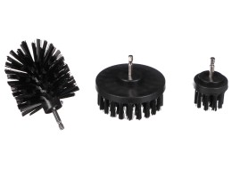 Sada kefiek na vŕtačku na čistenie auta CAR DETAILING DRILL BRUSH 3 HARD, 3 ks