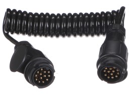 Prepojovací špirálový kábel zástrčky ťažného zariadenia TRAILER CABLE 4, 13-13pin, 3 m