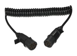 Prepojovací špirálový kábel 7pin typ N TRAILER CABLE 11, plastová zástrčka, 24V, 3,5 m