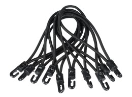 Sada upínacích gúm s plastovým hákom CARGO CORD SET 2, 20 cm, 10 ks