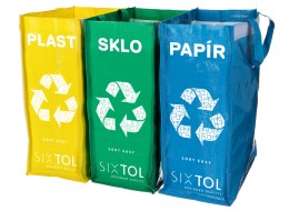 Vaky na triedený odpad SORT EASY 3 SLIM, 18x30x40 cm, 3 x 22 l, 3 ks