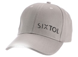 Šiltovka s LED svetlom B-CAP 25 lm, nabíjateľná, USB, univerzálna veľkosť, sivá
