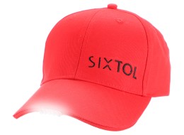 Šiltovka s LED svetlom B-CAP 25 lm, nabíjateľná, USB, univerzálna veľkosť, červená