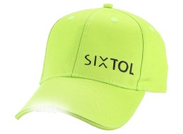Kšiltovka s LED svetlom B-CAP 25 lm, nabíjateľná, USB, uni veľkosť, fluorescenčná zelená