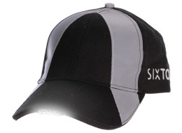 Reflexná kšiltovka s LED svetlom B-CAP SAFETY 25 lm, nabíjateľná, USB, uni veľkosť, čierna