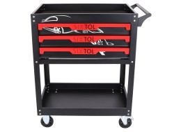 Dielenský vozík na náradie MECHANIC TROLLEY JASON, 3 zásuvky, 1 polica