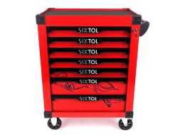 Dielenský vozík na náradie MECHANIC TROLLEY KEVIN RED, 7 zásuviek