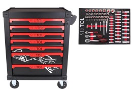 Dielenský vozík na náradie MECHANIC TROLLEY KEVIN 80, 7 zásuviek, 80 ks náradia