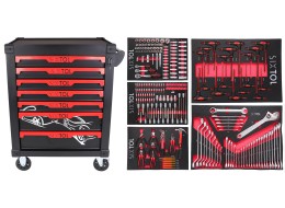 Dielenský vozík na náradie MECHANIC TROLLEY KEVIN 253, 7 zásuviek, 253 ks náradia