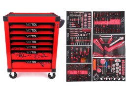 Dielenský vozík na náradie MECHANIC TROLLEY KEVIN RED 326, 7 zásuviek, 326 ks náradia