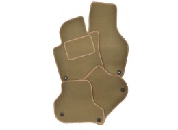 Autokoberce Škoda Roomster 2008 -> oválna fixácia béžový, textilný, PREMIUM