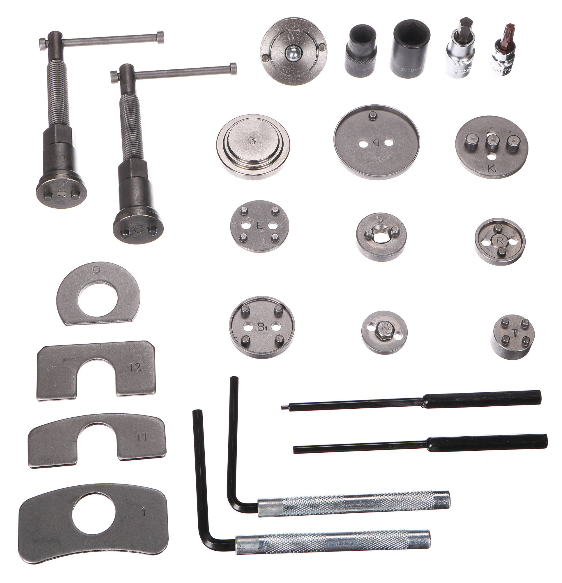 Stláčač piestov bŕzd MECHANIC BRAKE SET BLACK 50, sada 50 ks