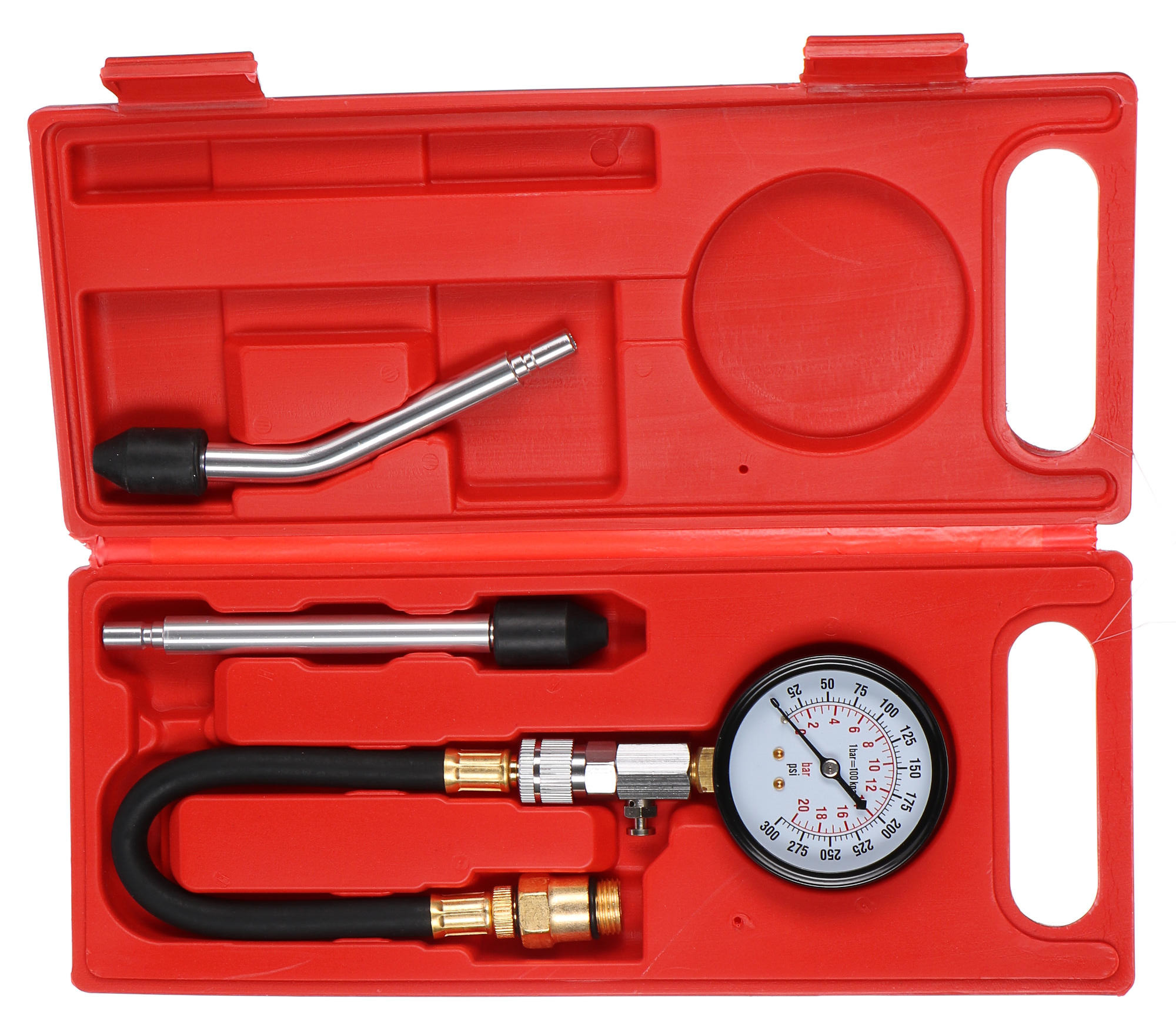 Sada na testovanie kompresie benzínových motorov MECHANIC ENGINE TESTER 4, 0-20 bar, 4 ks