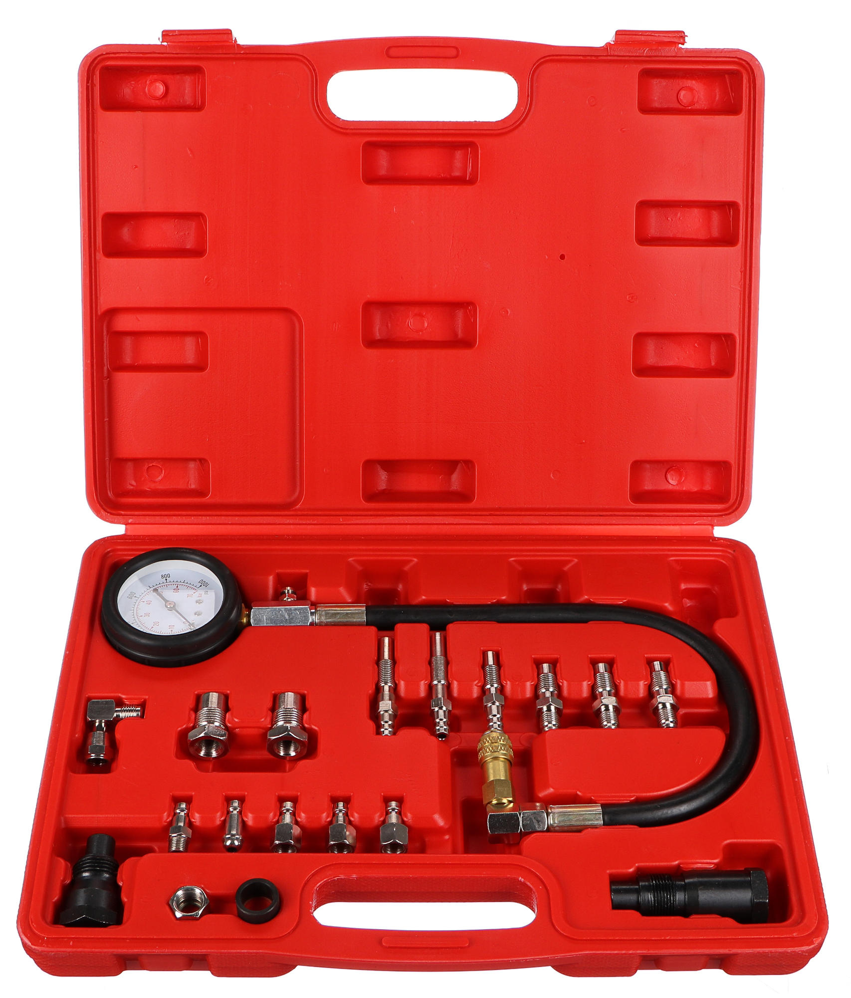 Sada na testovanie tlaku valca naftových motorov MECHANIC ENGINE TESTER 21, 0-70 bar, 21 ks