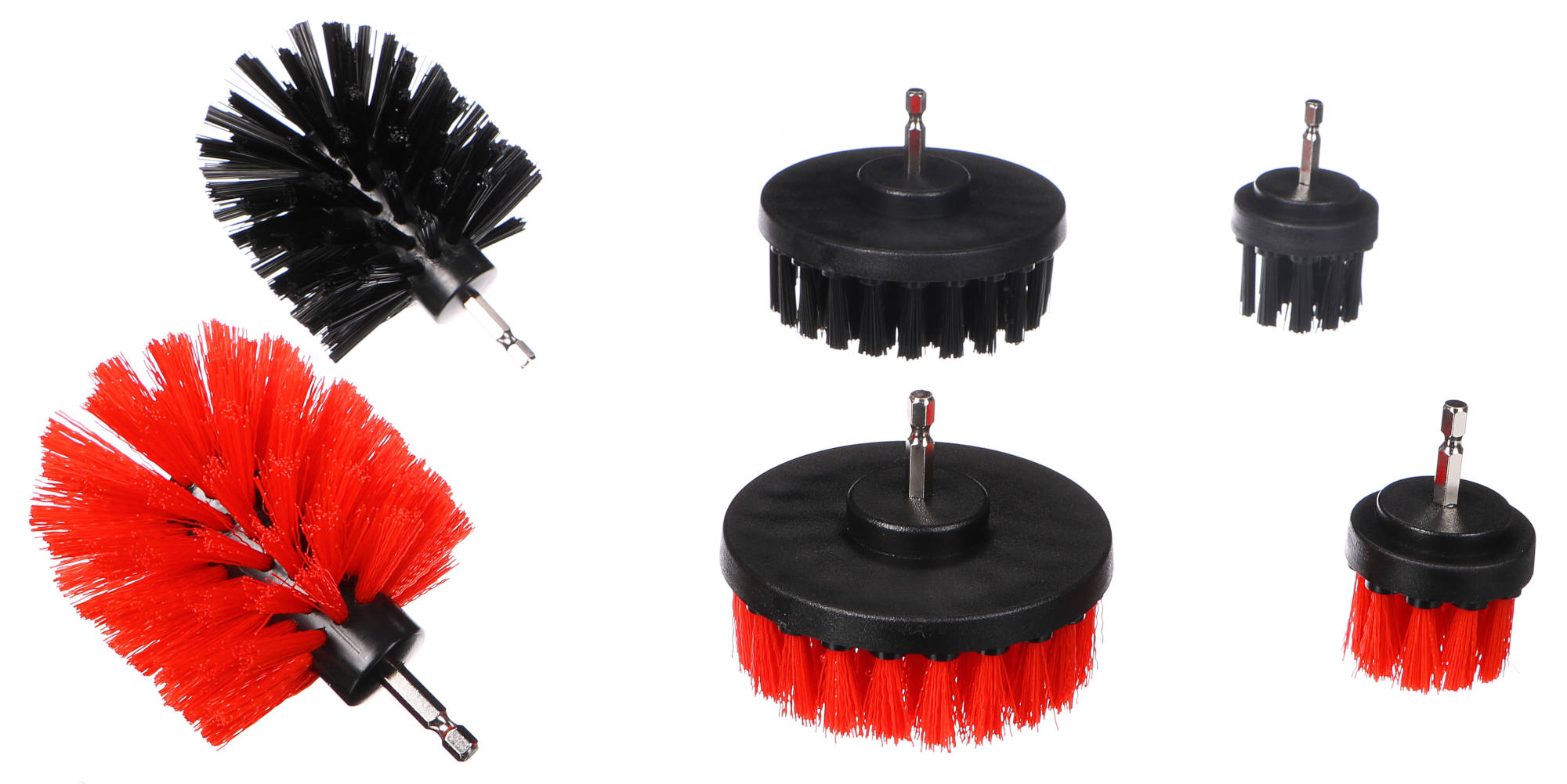 Sada kartáčov na vŕtačku na čistenie auta CAR DETAILING DRILL BRUSH 6, 6 ks