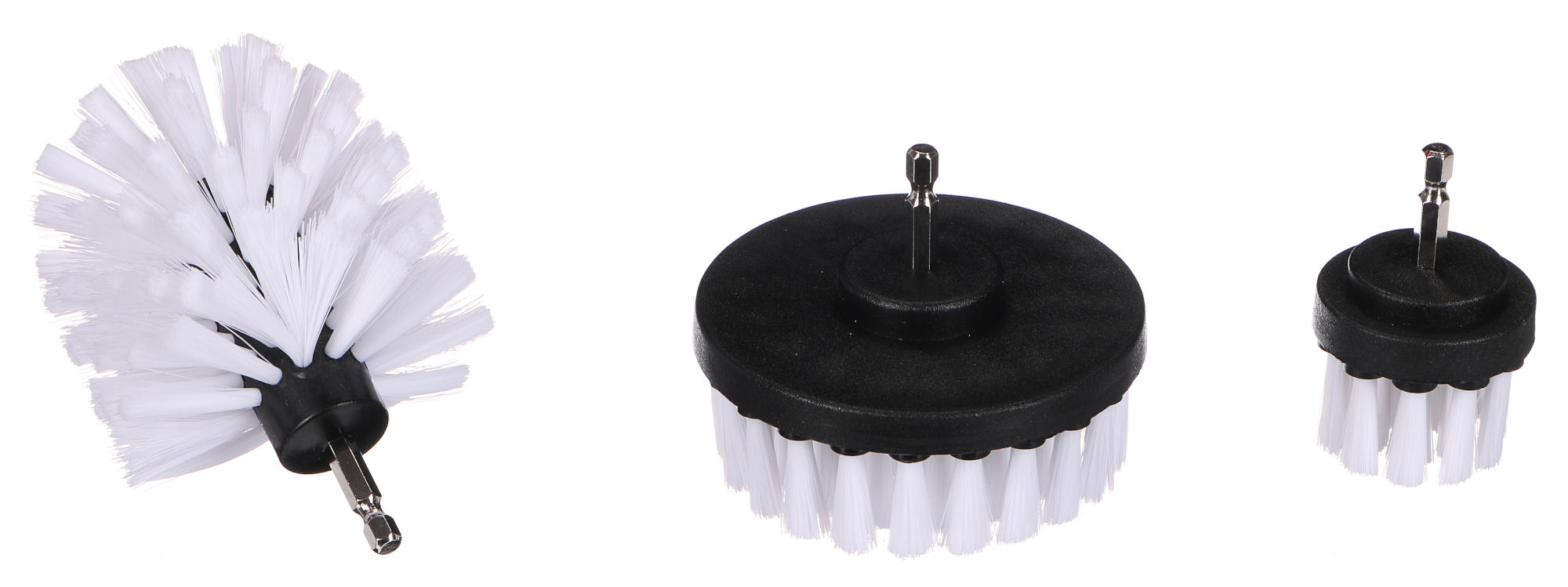 Sada kartáčov na vŕtačku na čistenie auta CAR DETAILING DRILL BRUSH 3 SOFT, 3 ks