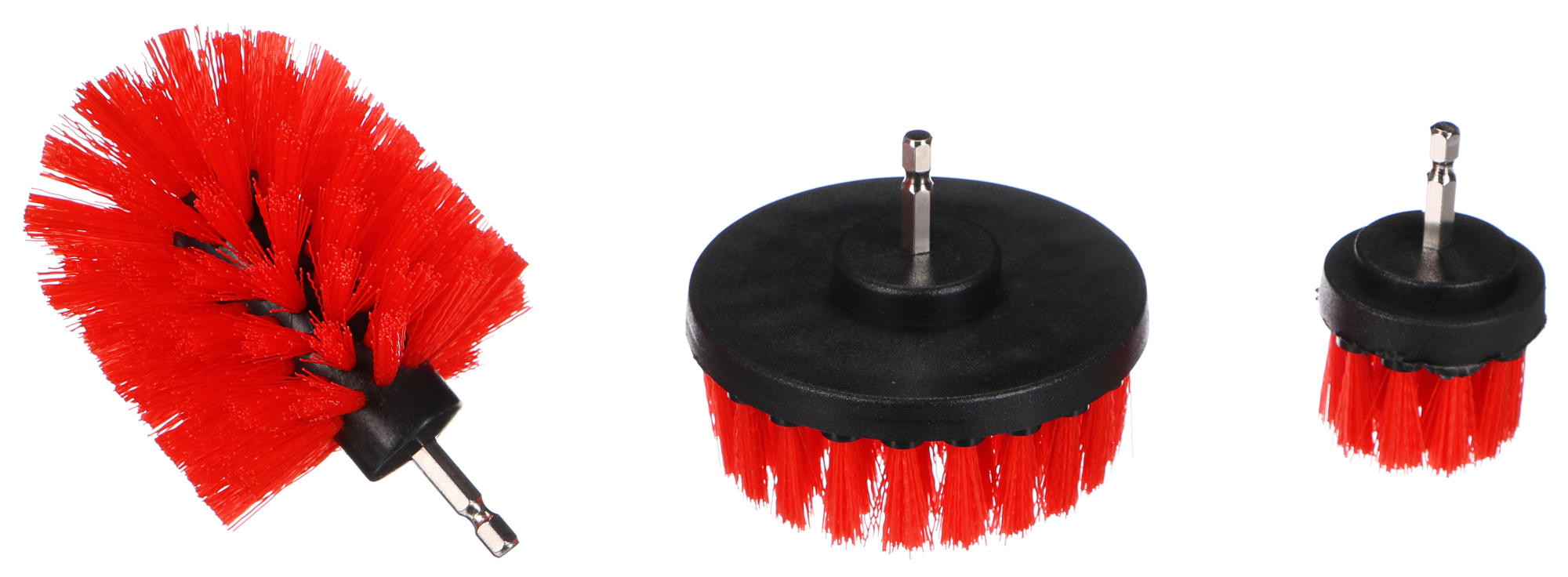 Sada kefiek na vŕtačku na čistenie auta CAR DETAILING DRILL BRUSH 3 MEDIUM, 3 ks