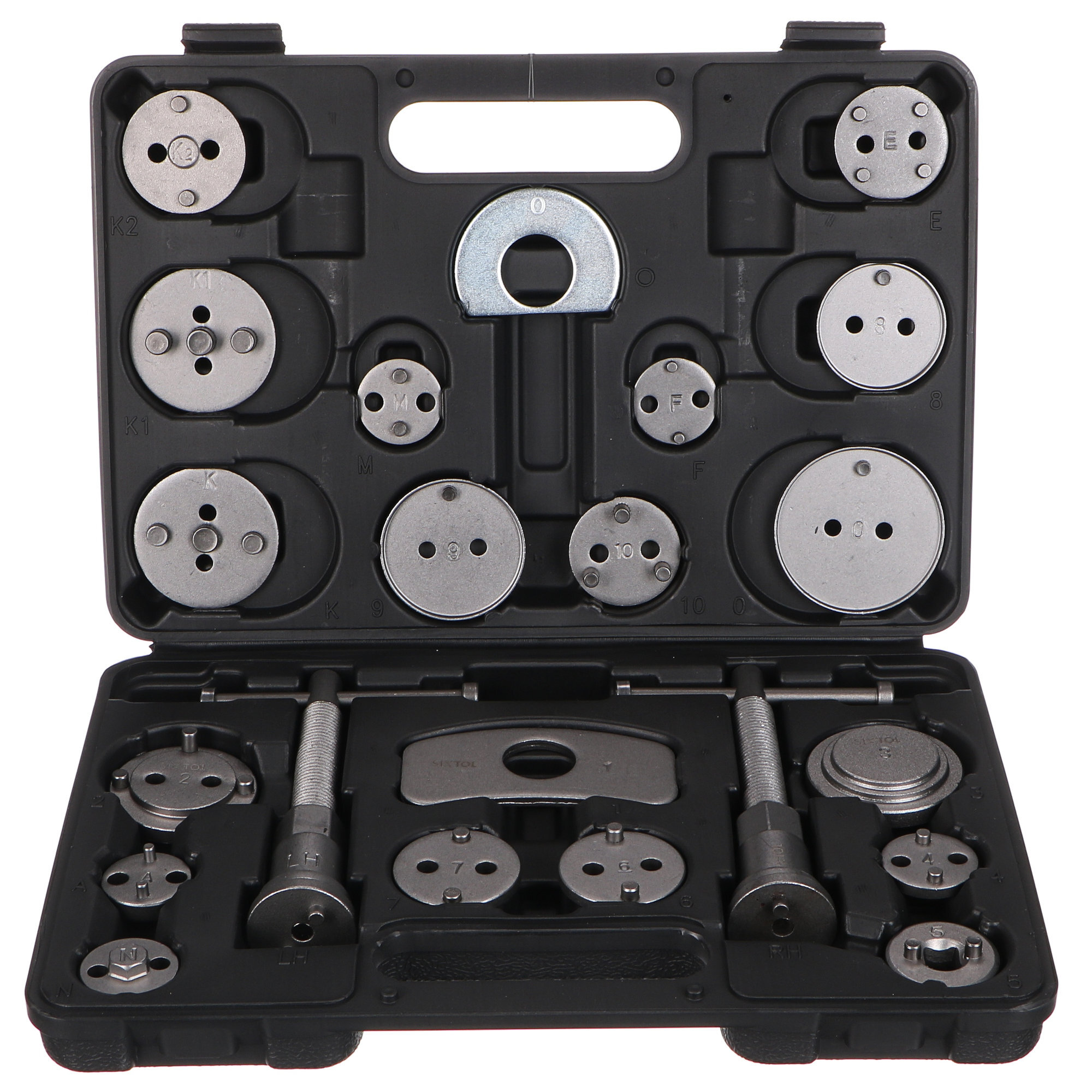 Stlačovač brzdových piestov MECHANIC BRAKE SET BLACK 22, sada 22 ks