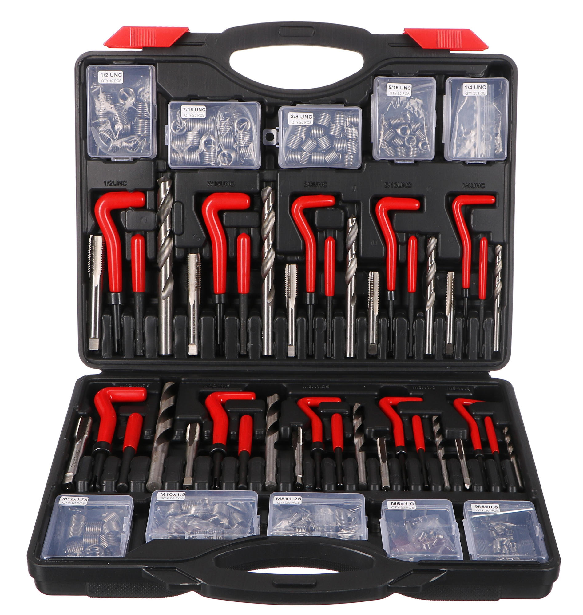 Súprava na opravu závitov MECHANIC THREAD SET 261, M5 - M12, 1/4UNC-1/2UNC, 261 ks
