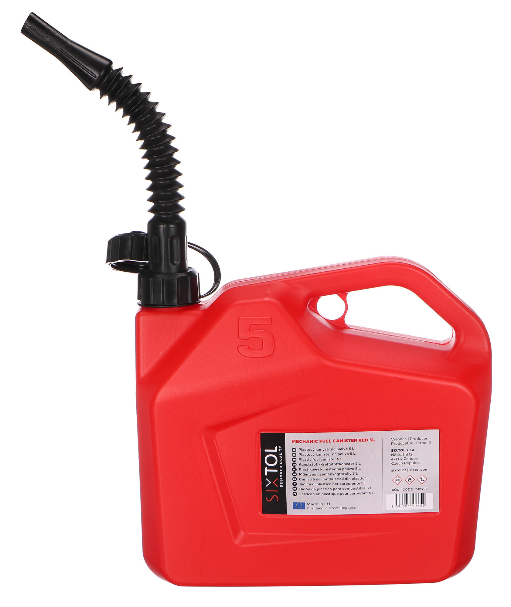 Kanister plastový MECHANIC FUEL CANISTER RED 5L, č