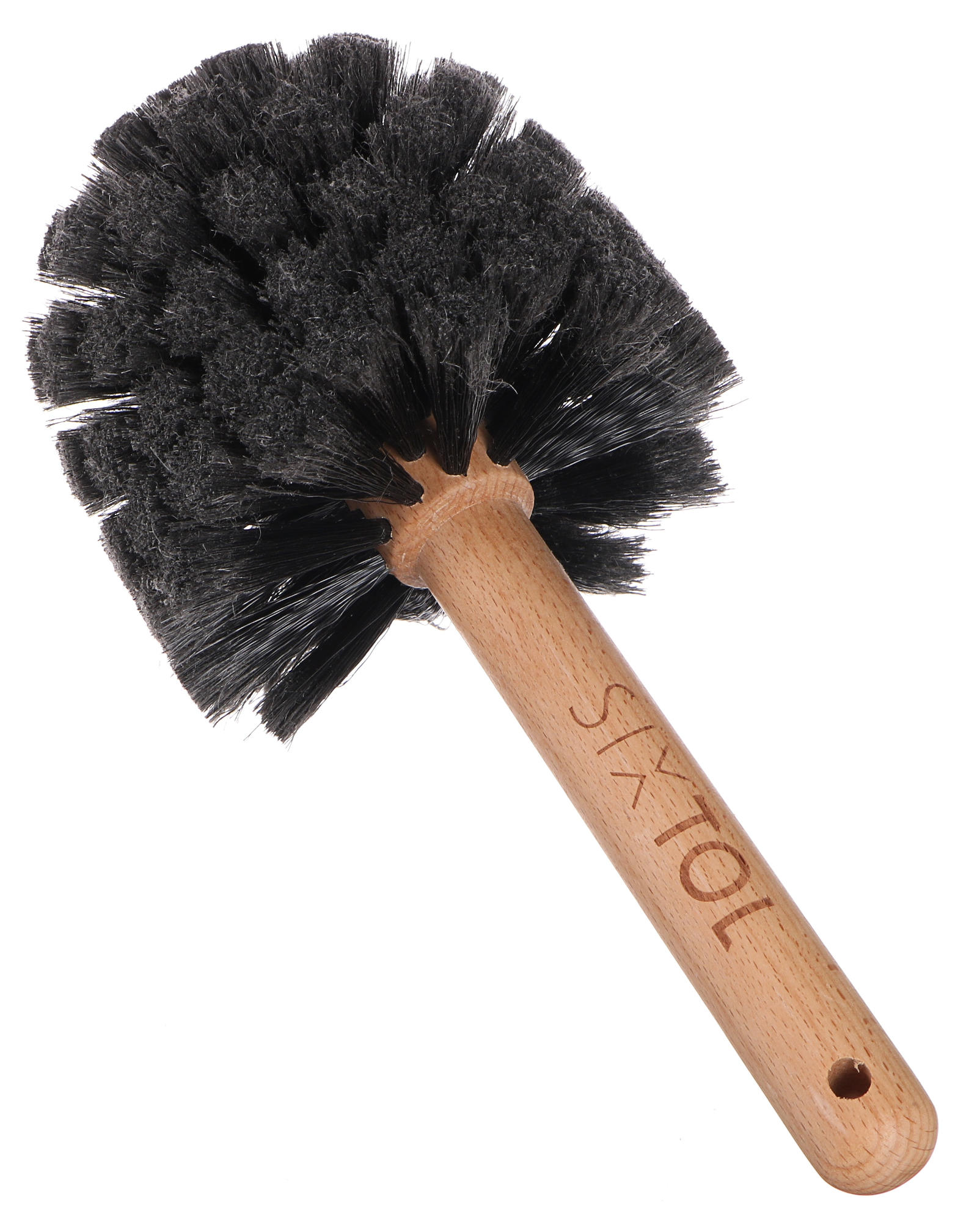 Guľatý kartáč na čistenie rámu bicykla alebo motorky CAR DETAILING WOOD BRUSH 1