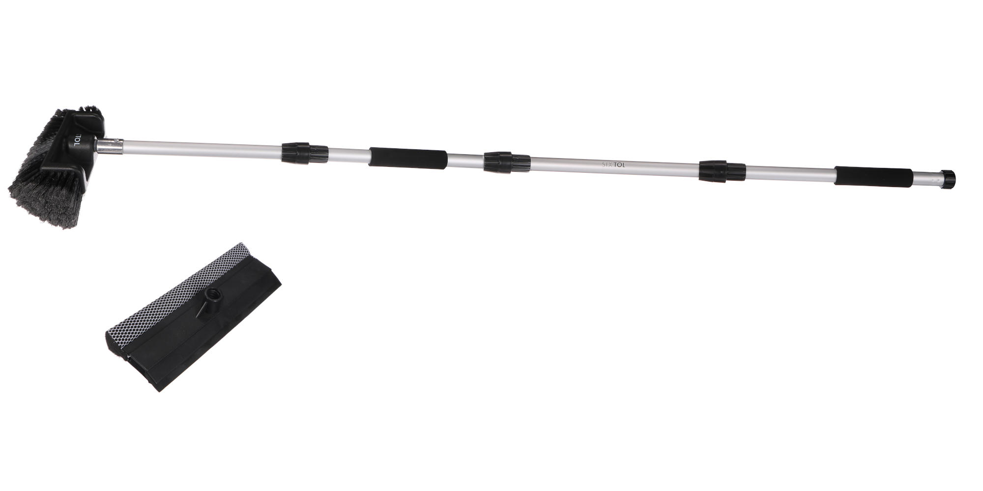 Prietoková kefa na umývanie auta s dvoma nadstavcami CAR DETAILING WASH BRUSH SET 3, 280cm