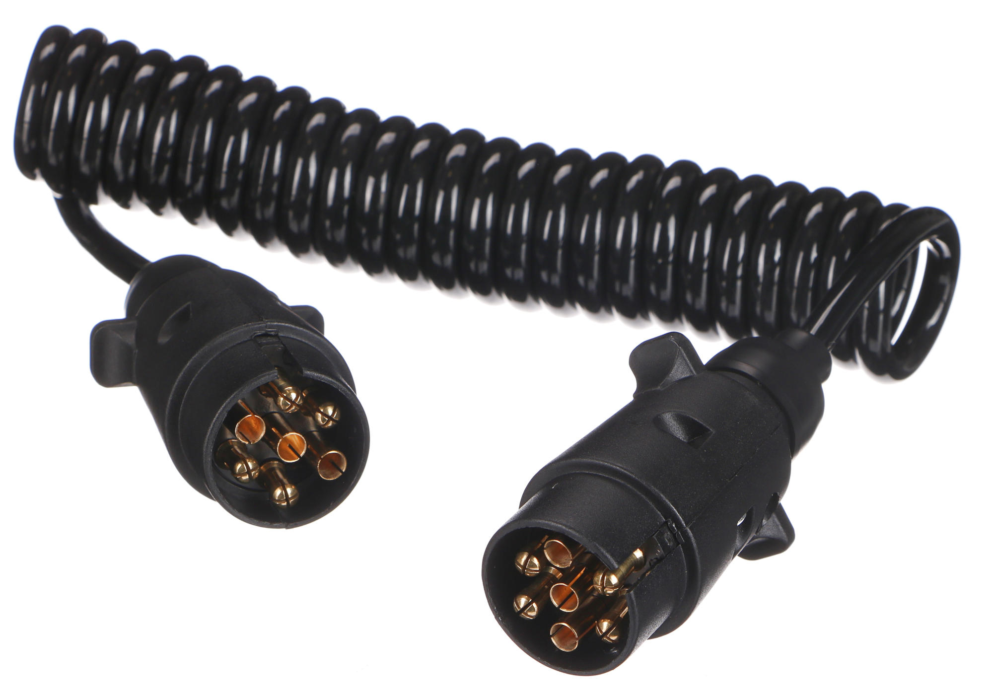 Prepojovací špirálový kábel zástrčky ťažného zariadenia TRAILER CABLE 3, 7-7pin, 3 m