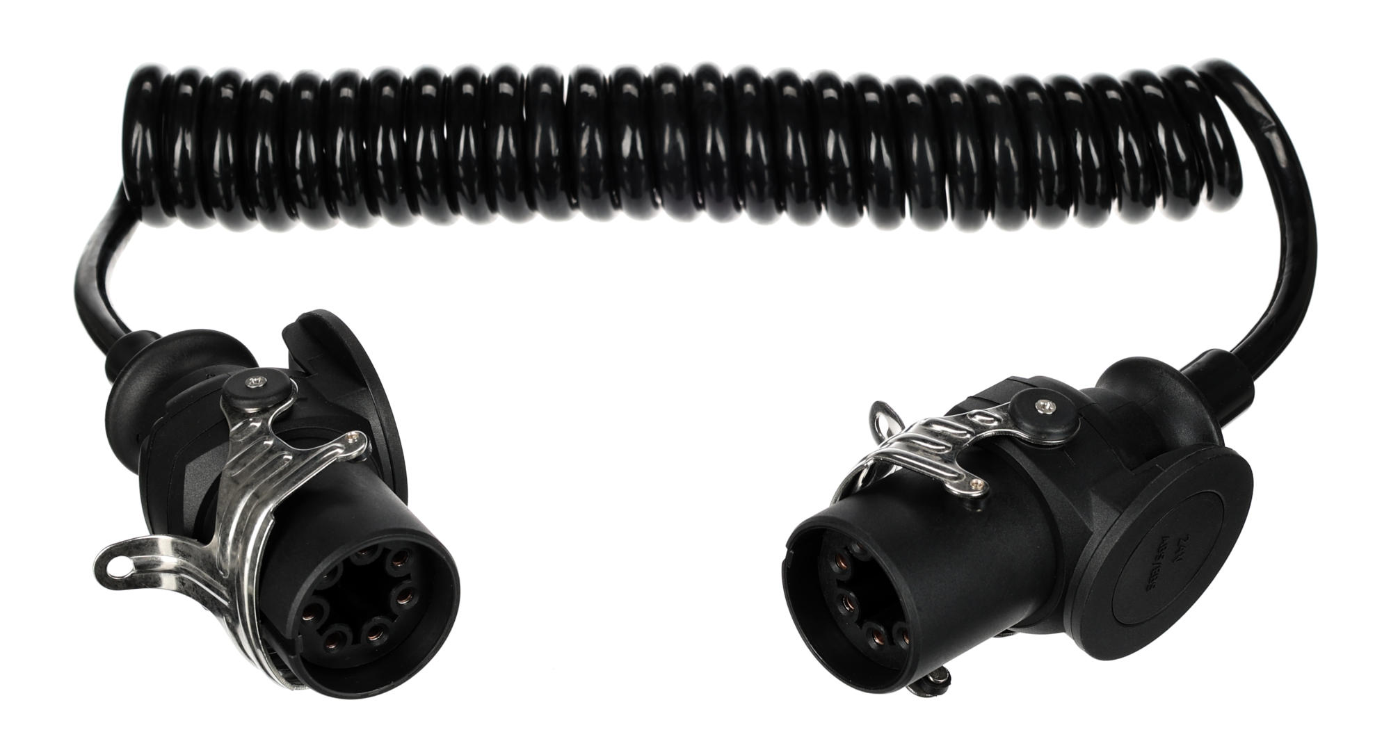 Prepojovací špirálový EBS kábel 7pin TRAILER CABLE 14, 24V, 3,5 m