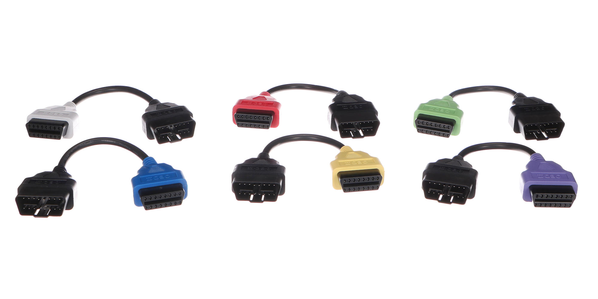 Kompletná sada OBD-II redukcií FiatECUScan pre osobné autá MECHANIC CABLE SET 3, 6 ks