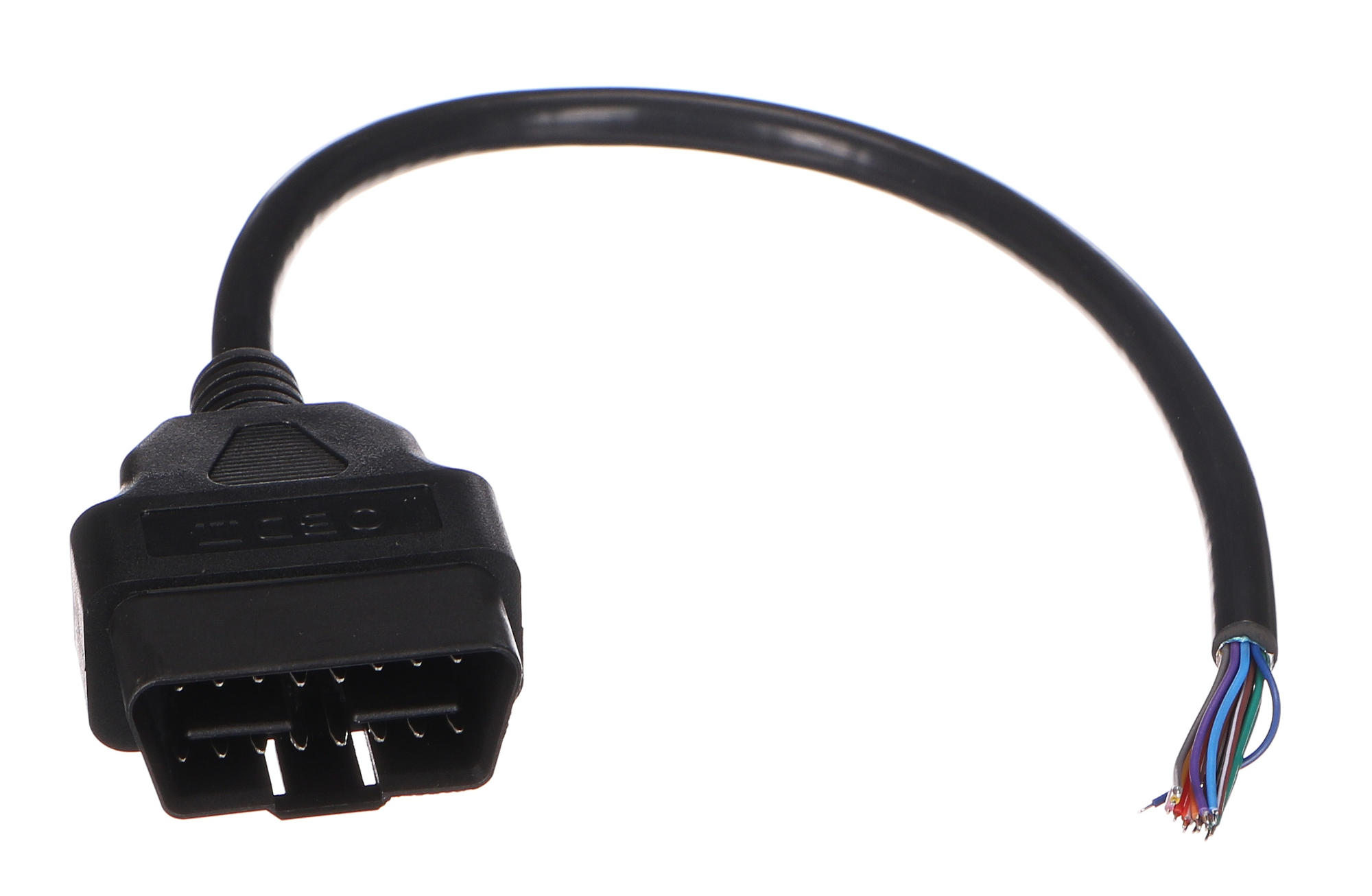 OBD-II predlžovací kábel samec s 16 pinmi zakončený 30 cm káblami MECHANIC CABLE 28