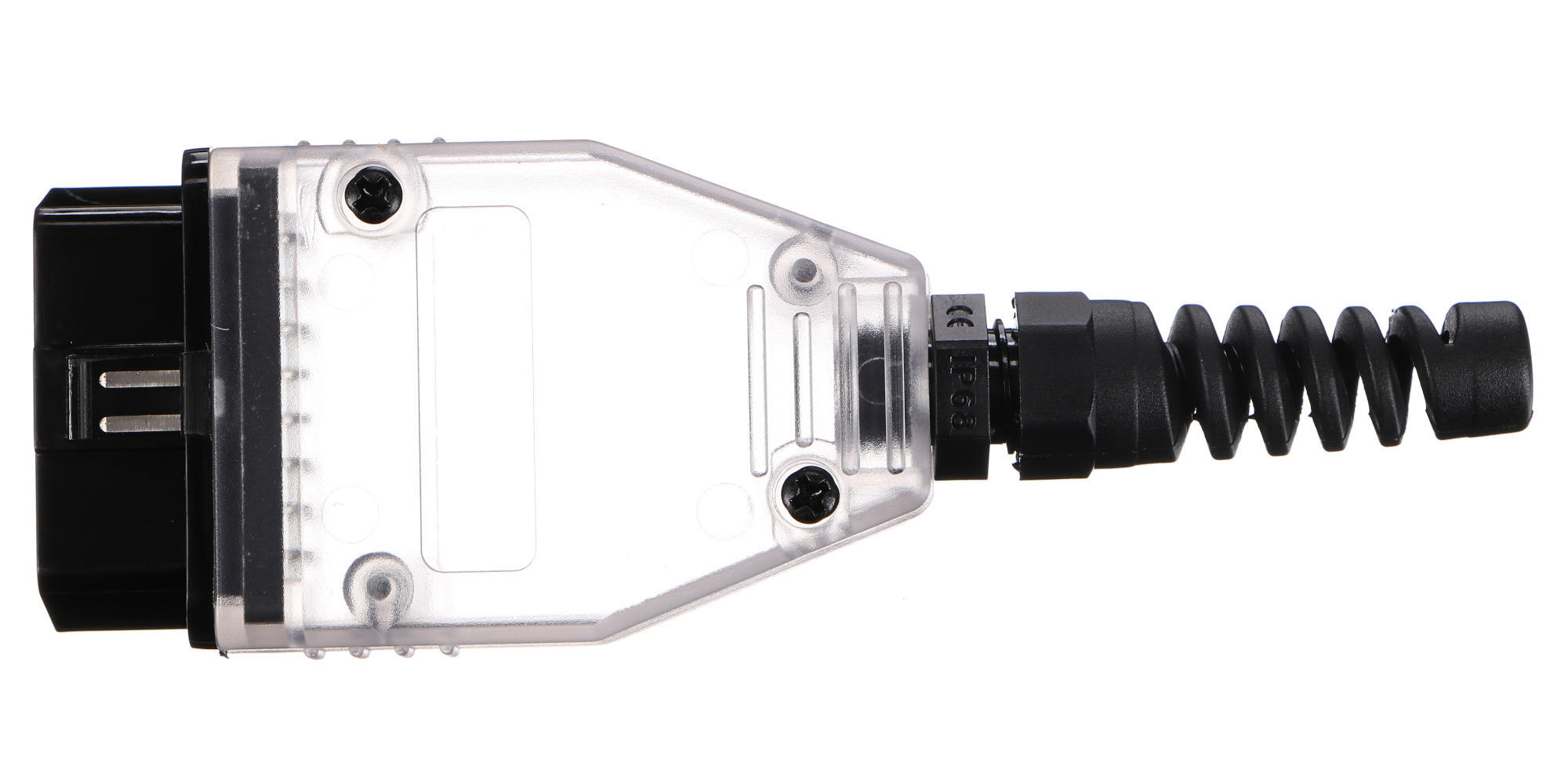Zástrčka OBD-II s 16 pinmi pre montáž vlastného kábla MECHANIC CABLE 30, transparentná