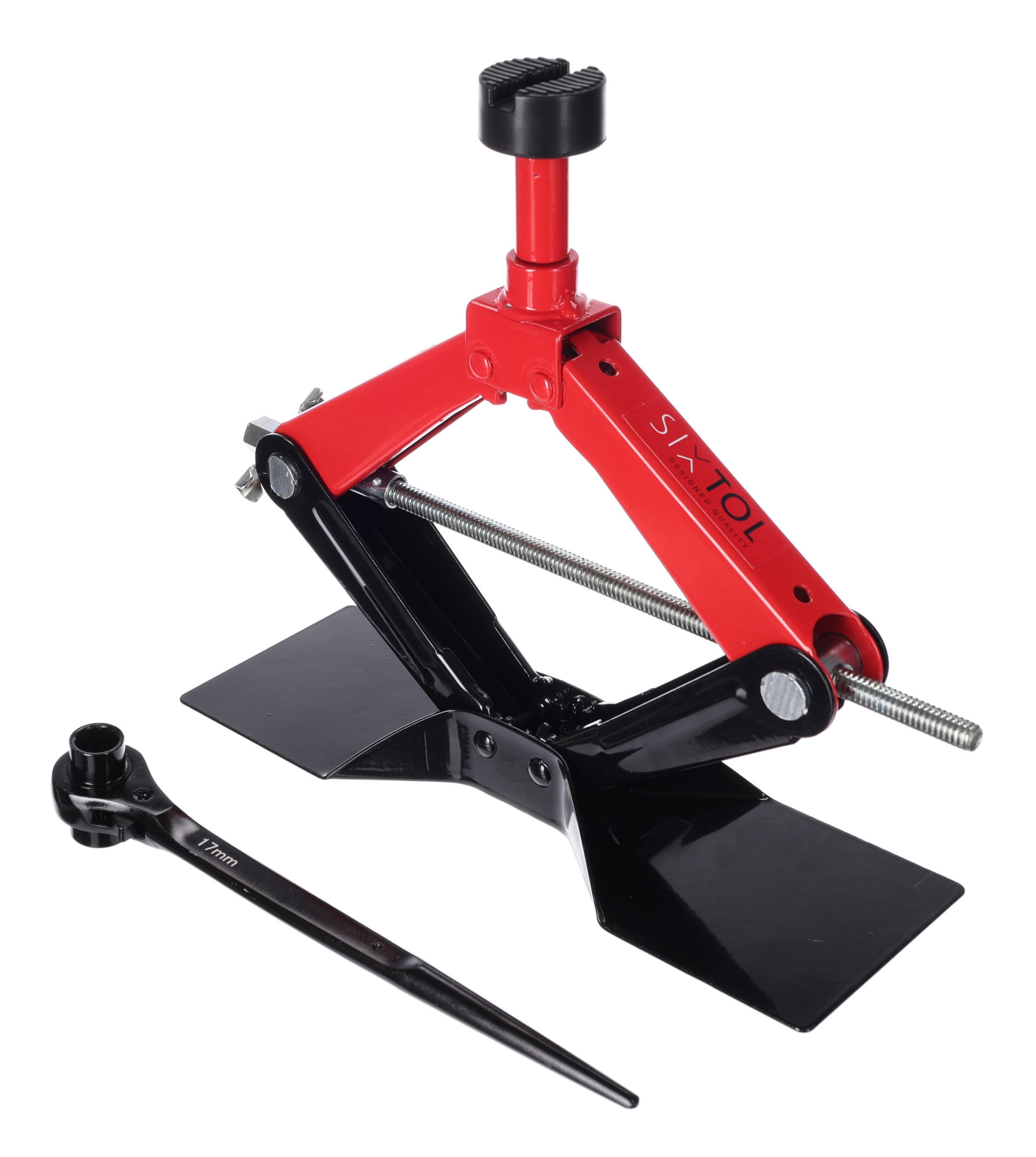 Fotografia produktu: Sixtol Nožnicový zdvihák s račňou SX SCISSOR JACK HIGH LIFT 1,5T