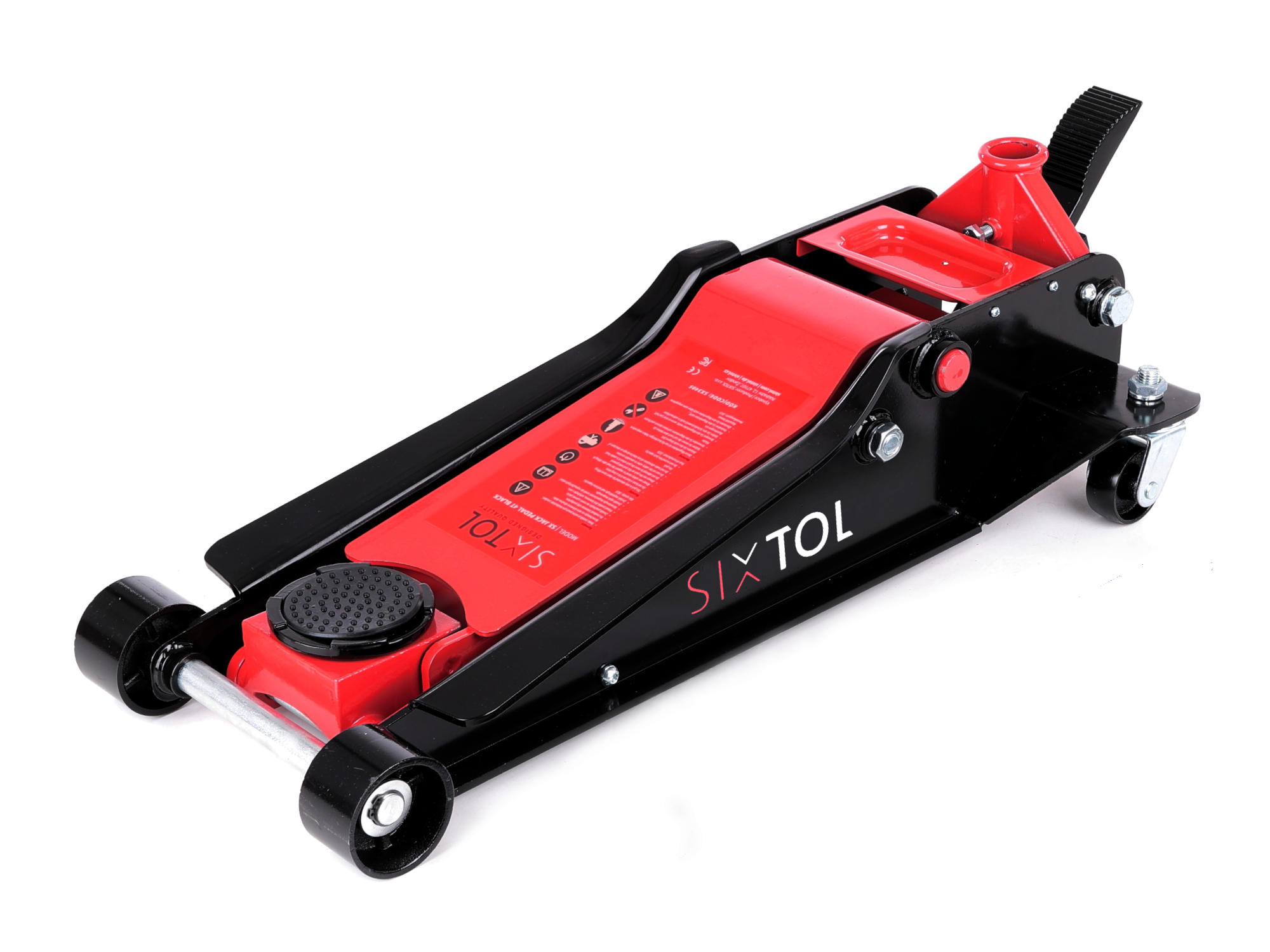 Fotografia produktu: Sixtol Pojazdný hydraulický zdvihák heavy-duty 4T nízkoprofilový, s pedálom SX JACK PEDAL 4T BLACK