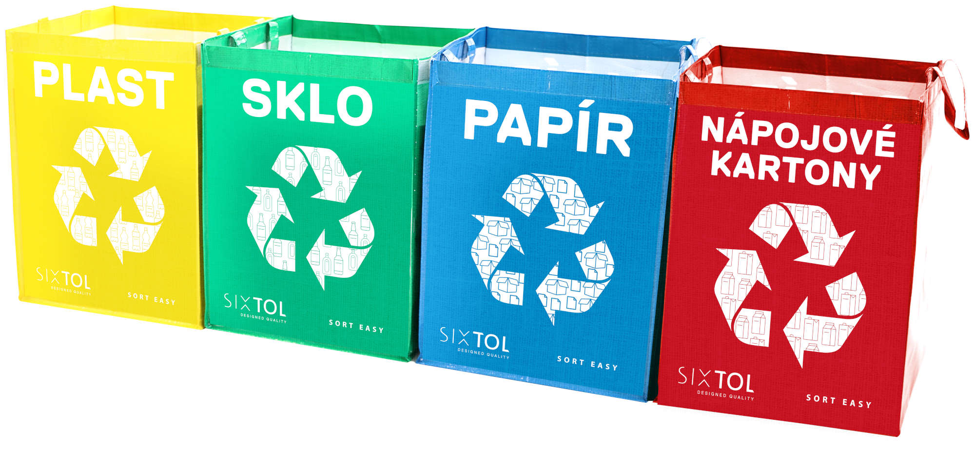 Tašky na triedený odpad SORT EASY 4 CARTON, 30x30x40 cm, 4x36 l, 4 ks