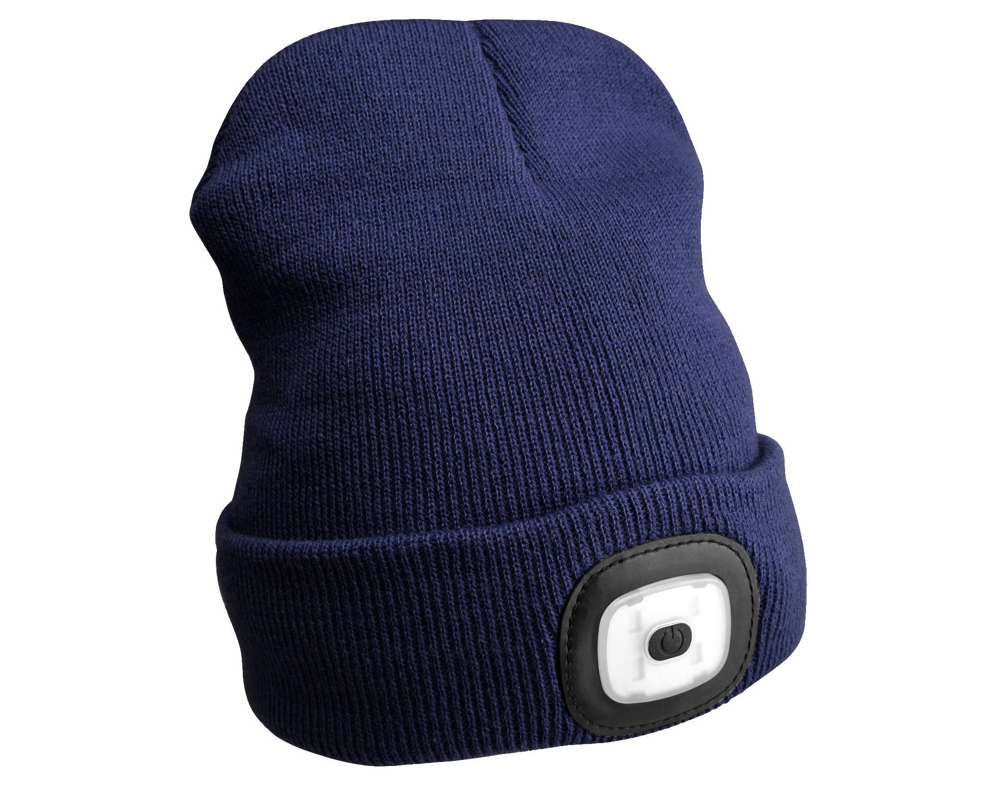 Čiapka s čelovkou 180 lm, nabíjateľná, USB, univerzálna veľkosť, bavlna/PE, modrá