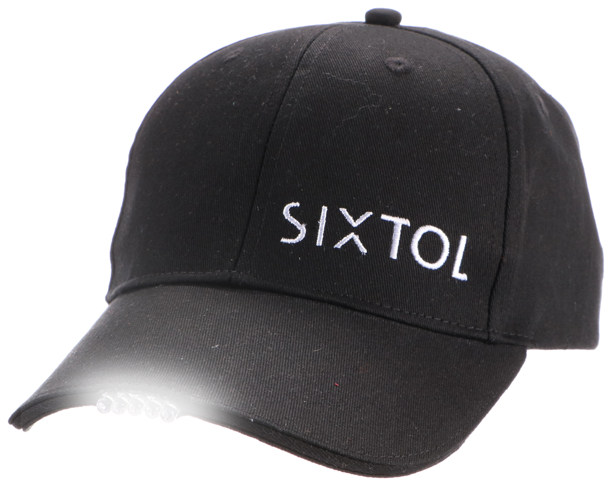 Šiltovka s LED svetlom B-CAP 25 lm, nabíjateľná, USB, univerzálna veľkosť, čierna