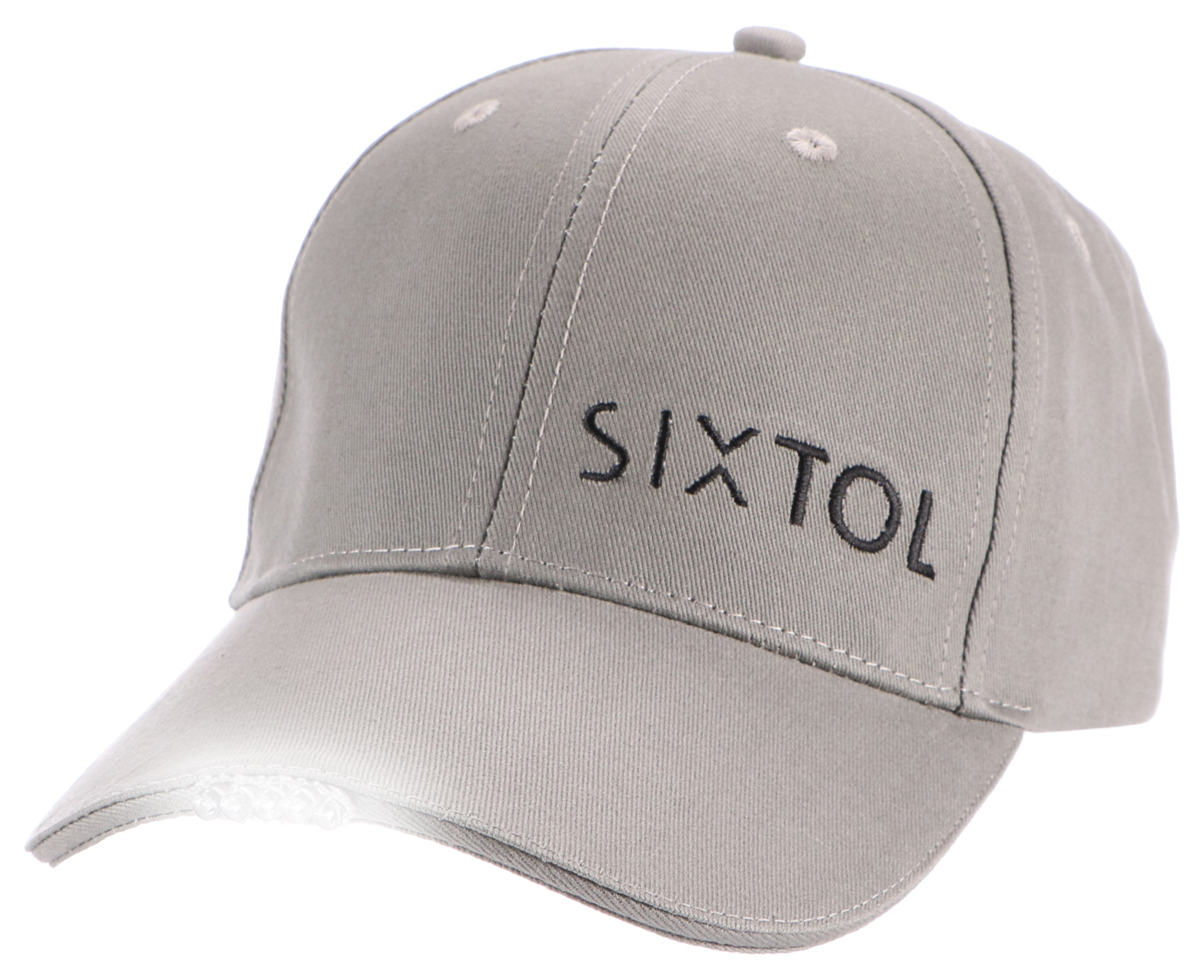 Šiltovka s LED svetlom B-CAP 25lm, dobíjacia, USB, univerzálna veľkosť, šedá