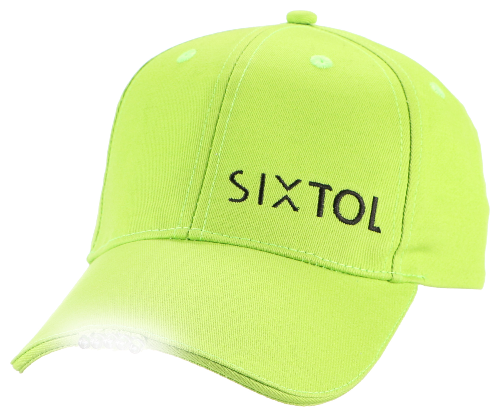 Šiltovka s LED svetlom B-CAP 25 lm, dobíjateľná, USB, uni veľkosť, fluorescenčná zelená