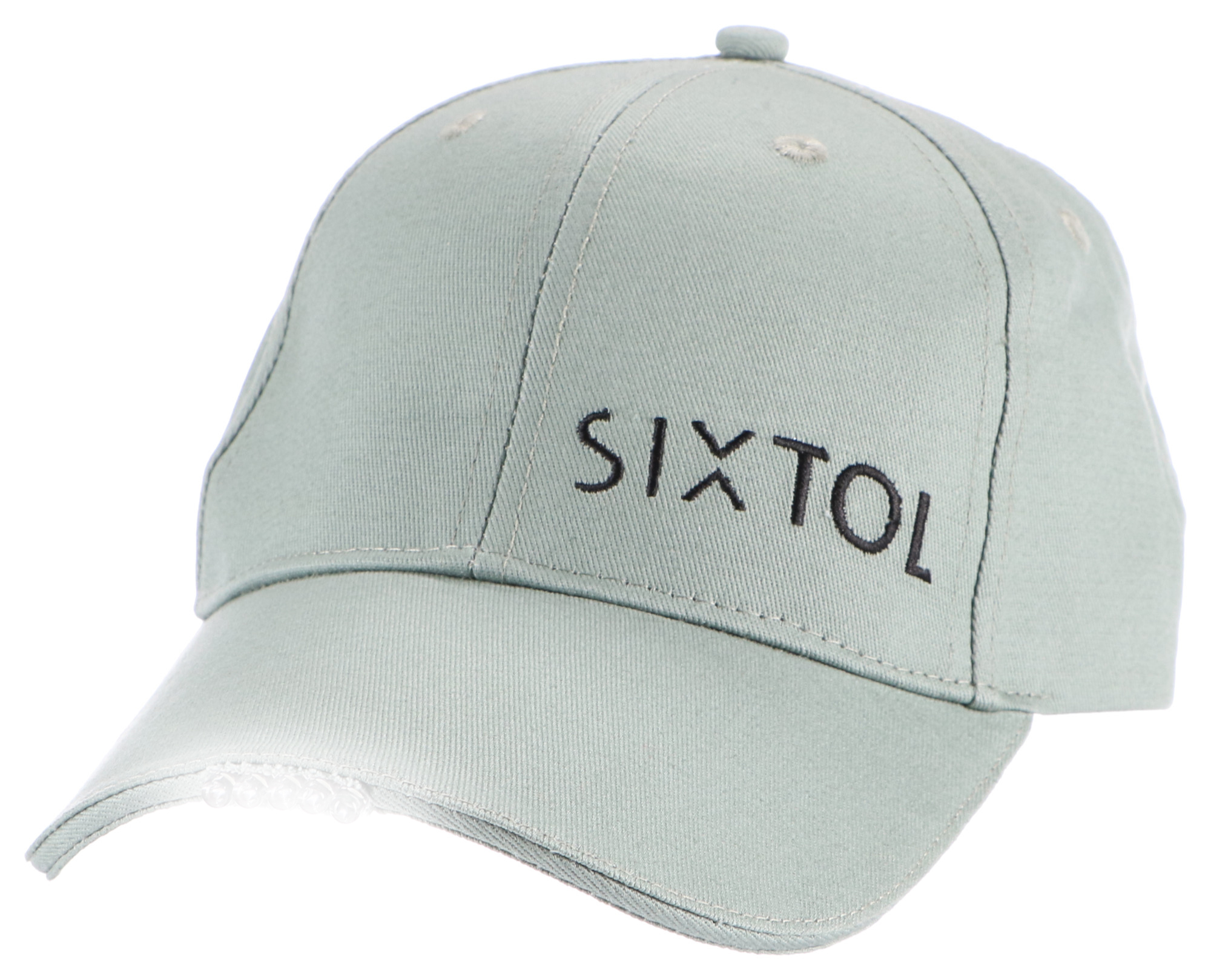 Šiltovka s LED svetlom B-CAP 25 lm, dobíjateľná, USB, univerzálna veľkosť, zelená