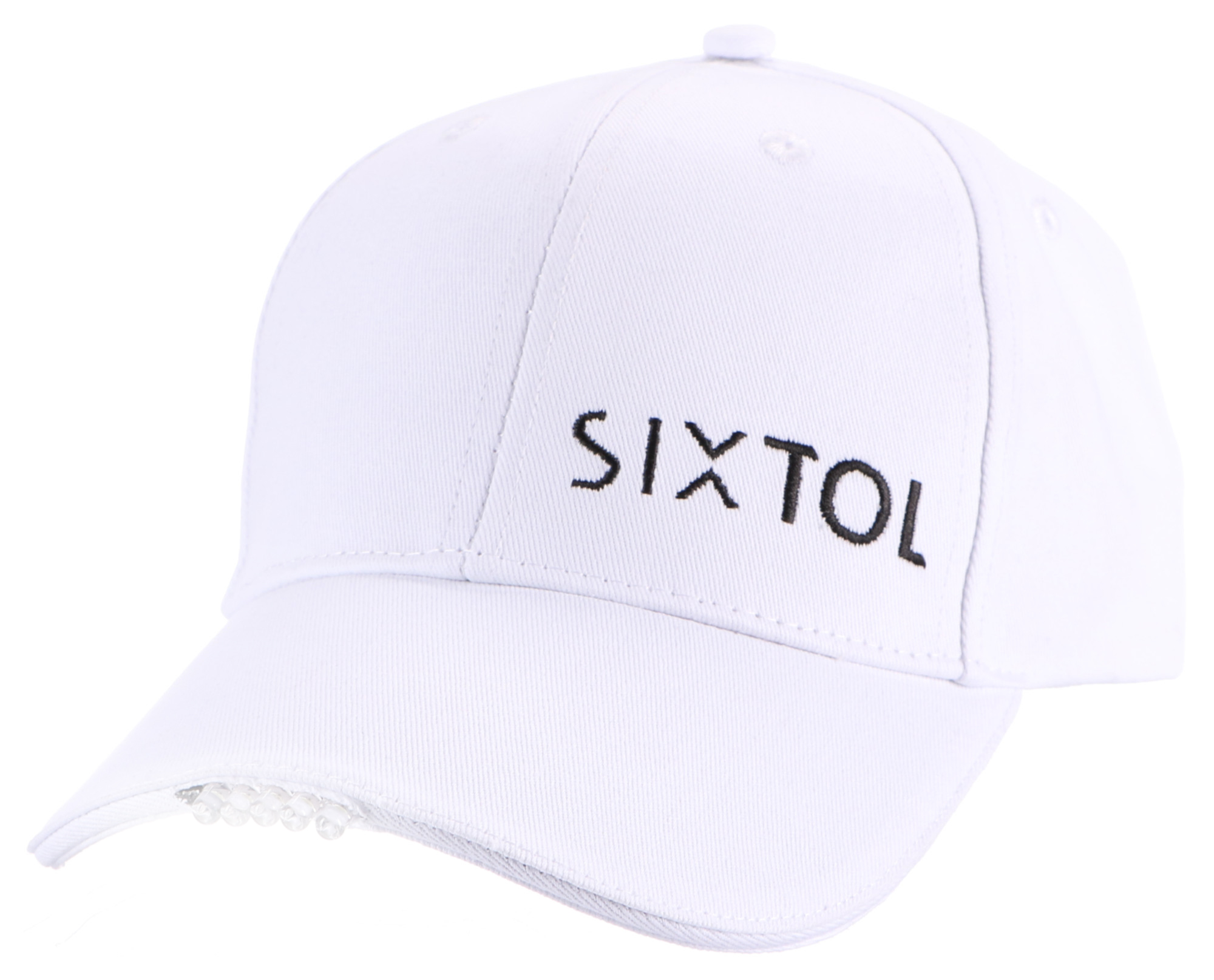 Šiltovka s LED svetlom B-CAP 25 lm, nabíjateľná, USB, univerzálna veľkosť, biela