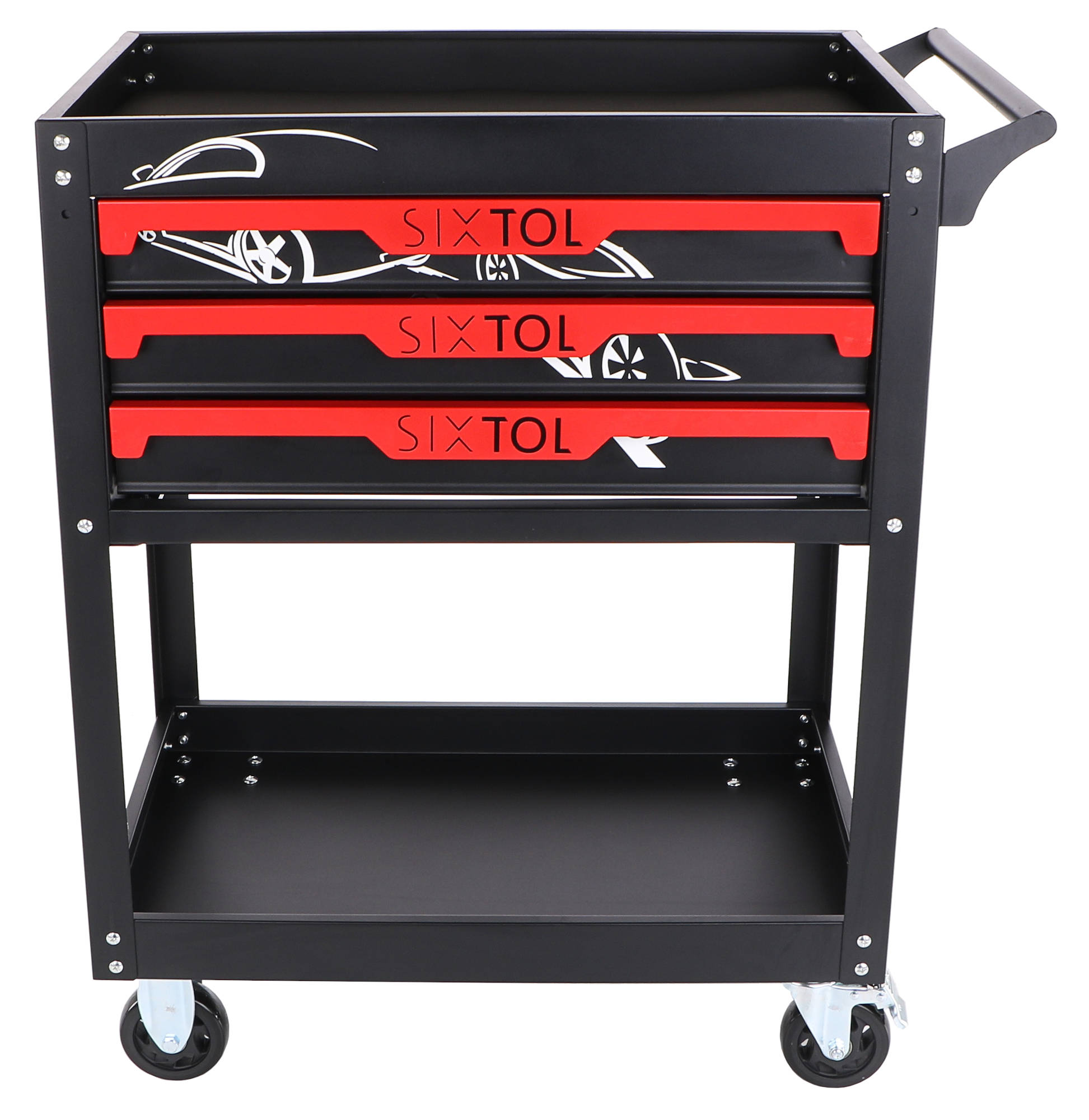 Dielenský vozík na náradie MECHANIC TROLLEY JASON, 3 zásuvky, 1 polica
